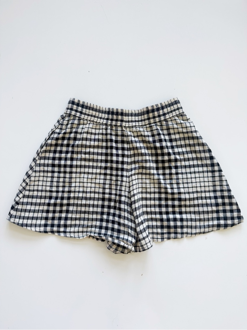 Zara Black and White Gingham High-Waist Shorts - Picture 10 of 10